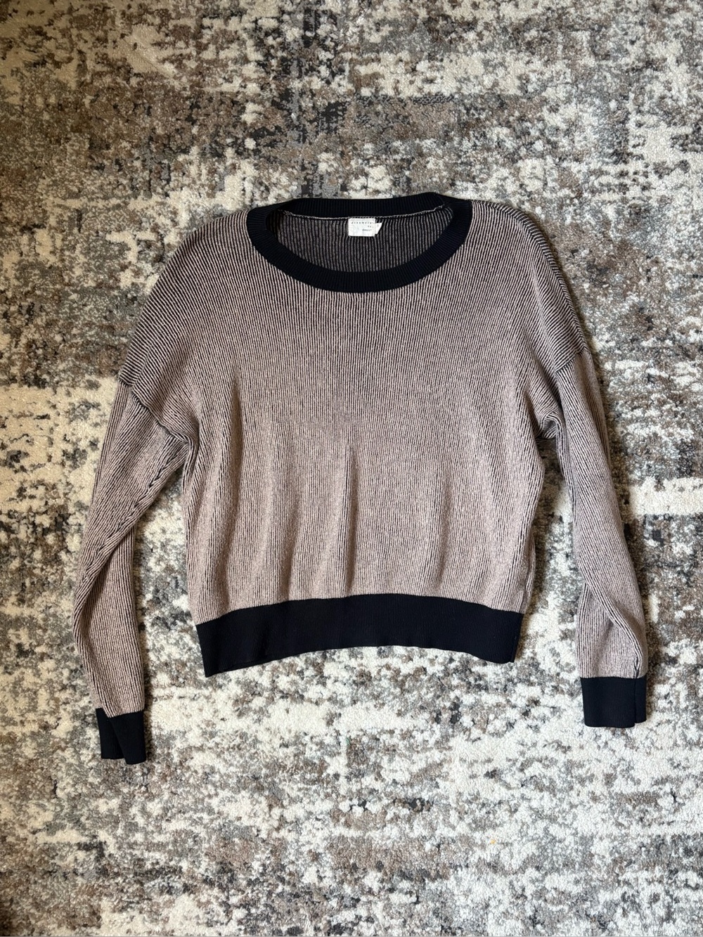 Brown & Black Rib Knit Sweater